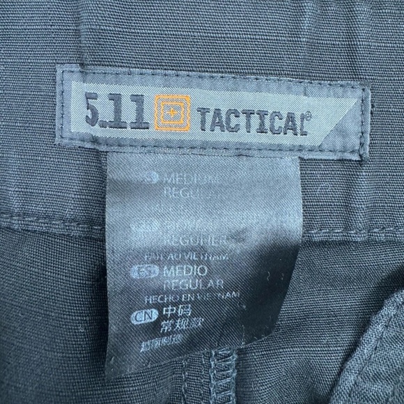 5.11 Tactical TDU Pants Men’s Medium Black Cargo BDU EMS Ripstop Work Uniform - Picture 9 of 10